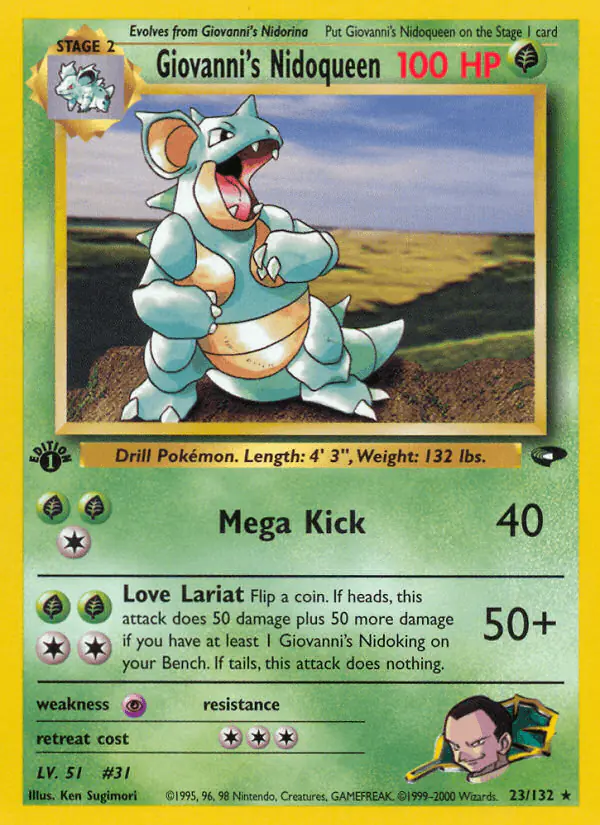 Carta Giovanni's Nidoqueen 23/132 de Gym Challenge