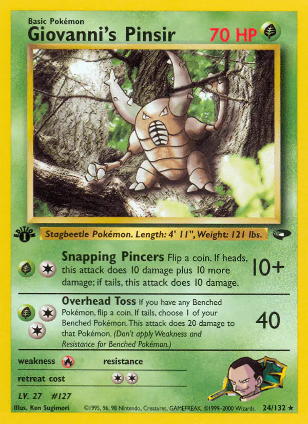 Carta Giovanni's Pinsir 24/132 de Gym Challenge
