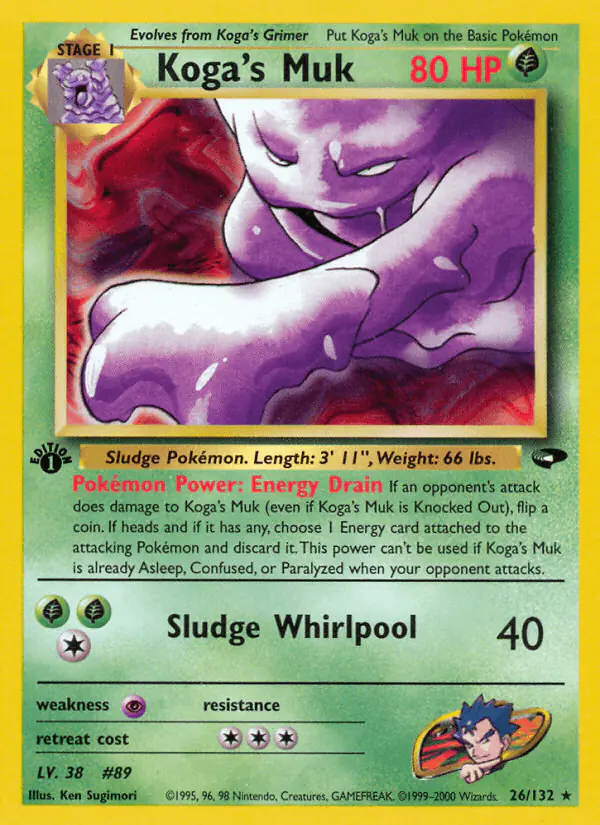 Carta Koga's Muk 26/132 de Gym Challenge