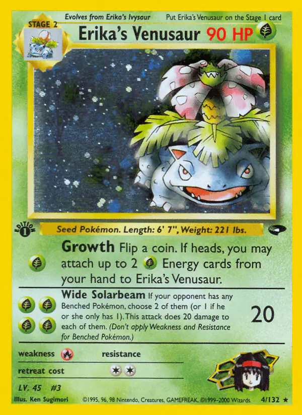 Carta Erika's Venusaur 4/132 de Gym Challenge