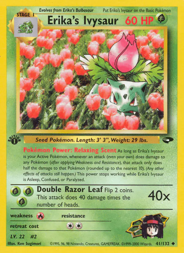 Carta Erika's Ivysaur 41/132 de Gym Challenge