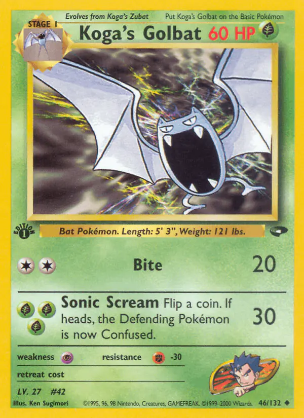 Carta Koga's Golbat 46/132 de Gym Challenge
