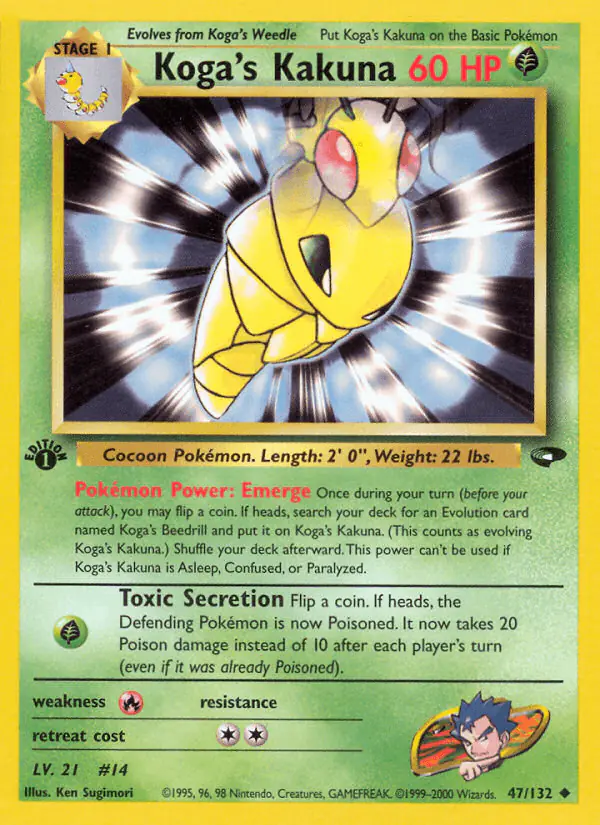 Carta Koga's Kakuna 47/132 de Gym Challenge