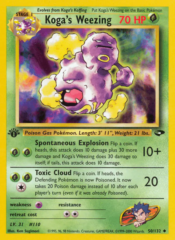 Carta Koga's Weezing 50/132 de Gym Challenge
