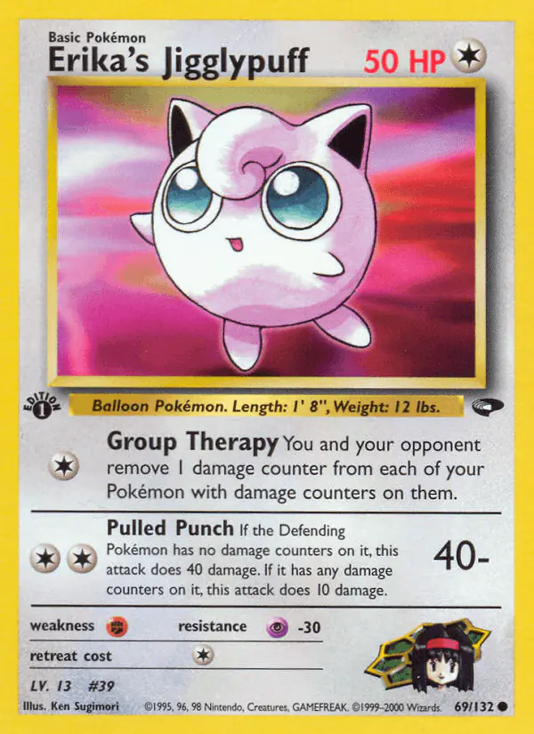 Carta Erika's Jigglypuff 69/132 de Gym Challenge