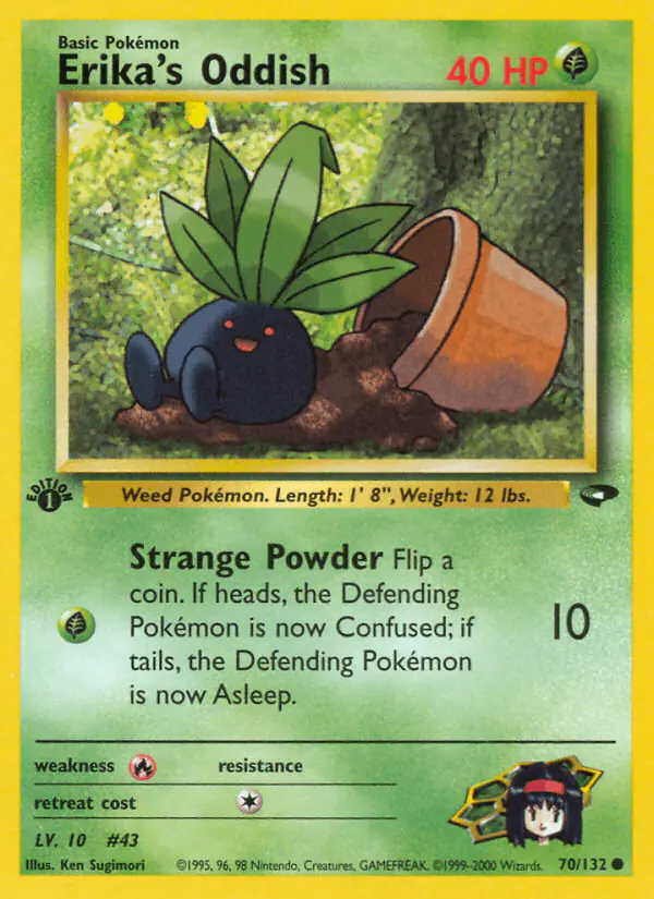 Carta Erika's Oddish 70/132 de Gym Challenge