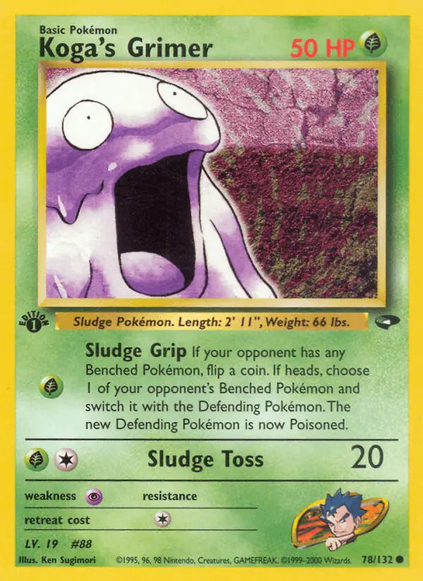 Carta Koga's Grimer 78/132 de Gym Challenge