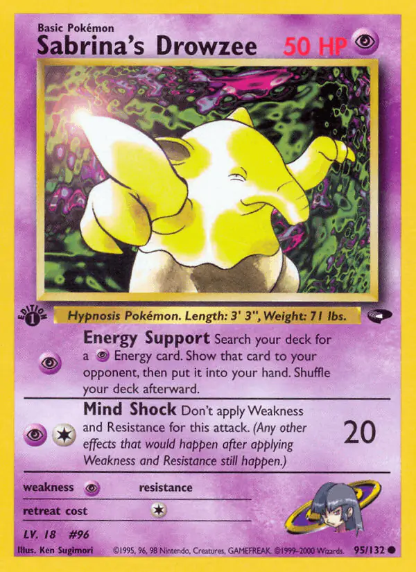 Carta Sabrina's Drowzee 95/132 de Gym Challenge