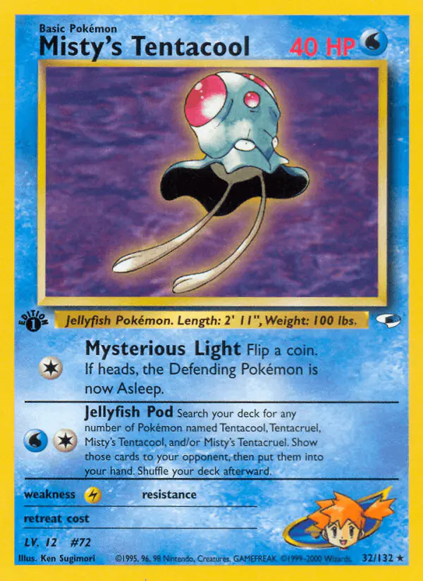 Carta Misty's Tentacool 32/132 de Gym Heroes