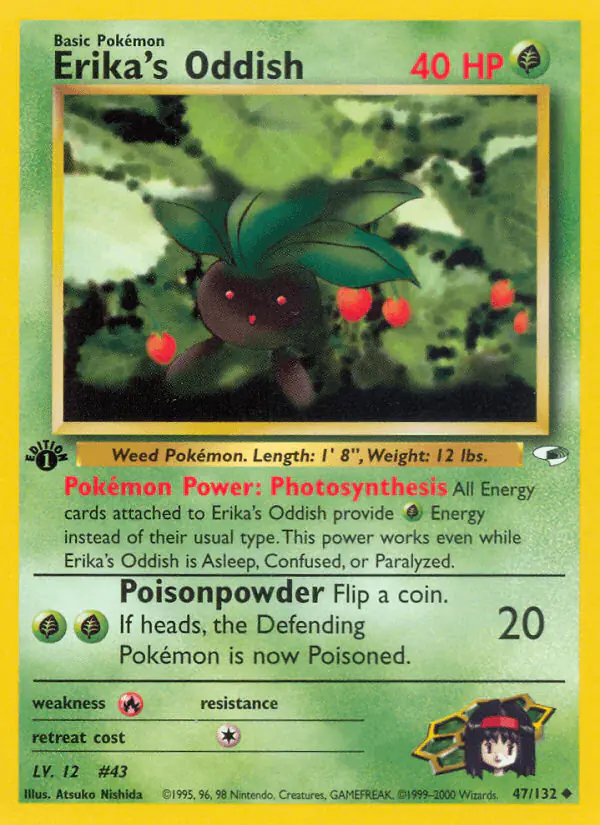 Carta Erika's Oddish 47/132 de Gym Heroes
