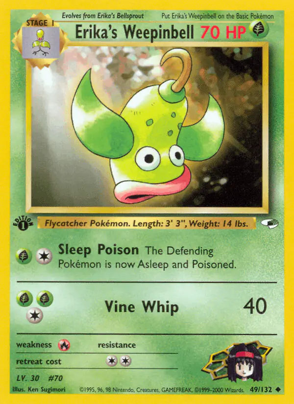 Carta Erika's Weepinbell 49/132 de Gym Heroes