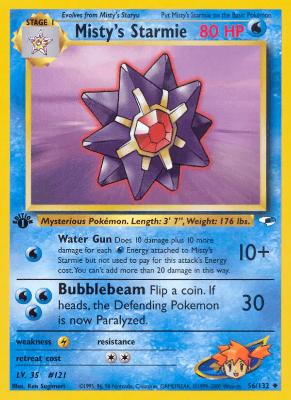 Carta Misty's Starmie 56/132 de Gym Heroes
