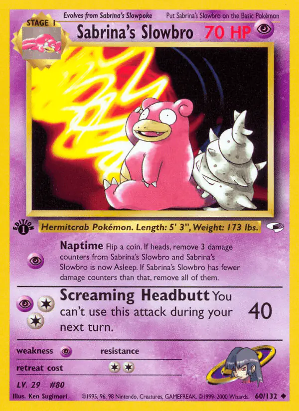 Carta Sabrina's Slowbro 60/132 de Gym Heroes