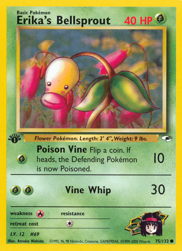 Carta Erika's Bellsprout 75/132 de Gym Heroes