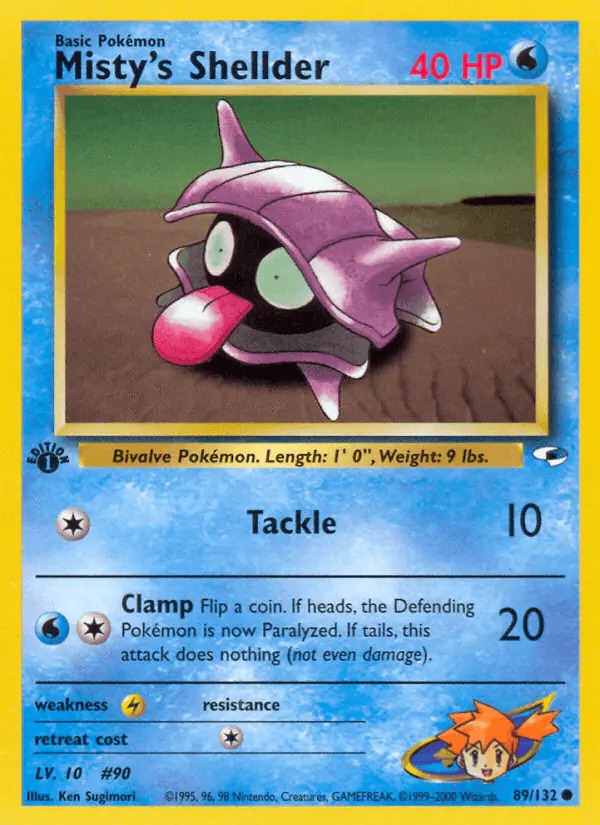 Carta Misty's Shellder 89/132 de Gym Heroes