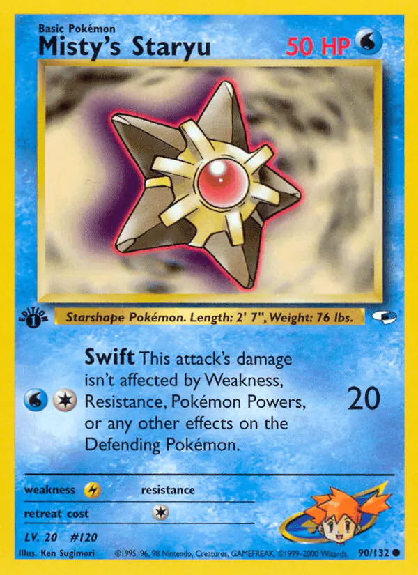 Carta Misty's Staryu 90/132 de Gym Heroes