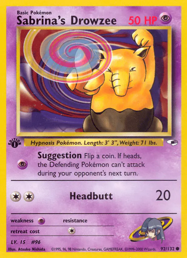 Carta Sabrina's Drowzee 92/132 de Gym Heroes