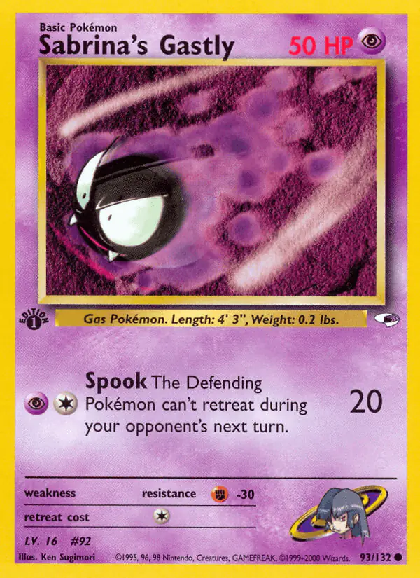 Carta Sabrina's Gastly 93/132 de Gym Heroes