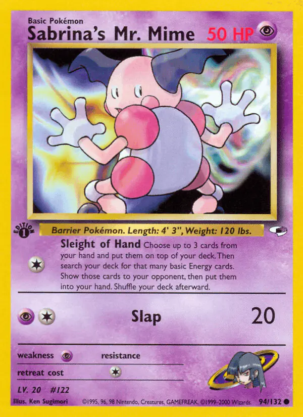 Carta Sabrina's Mr. Mime 94/132 de Gym Heroes