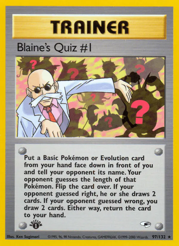 Carta Blaine's Quiz #1 97/132 de Gym Heroes