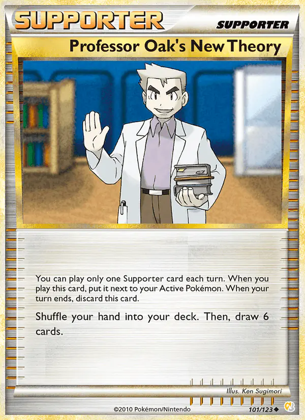 Carta Professor Oak's New Theory 101/123 de HeartGold SoulSilver