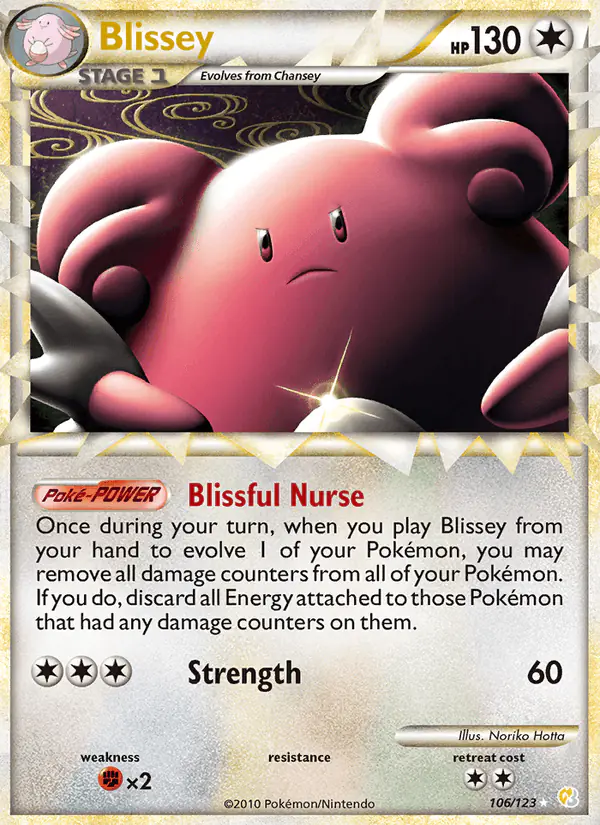 Carta Blissey 106/123 de HeartGold SoulSilver