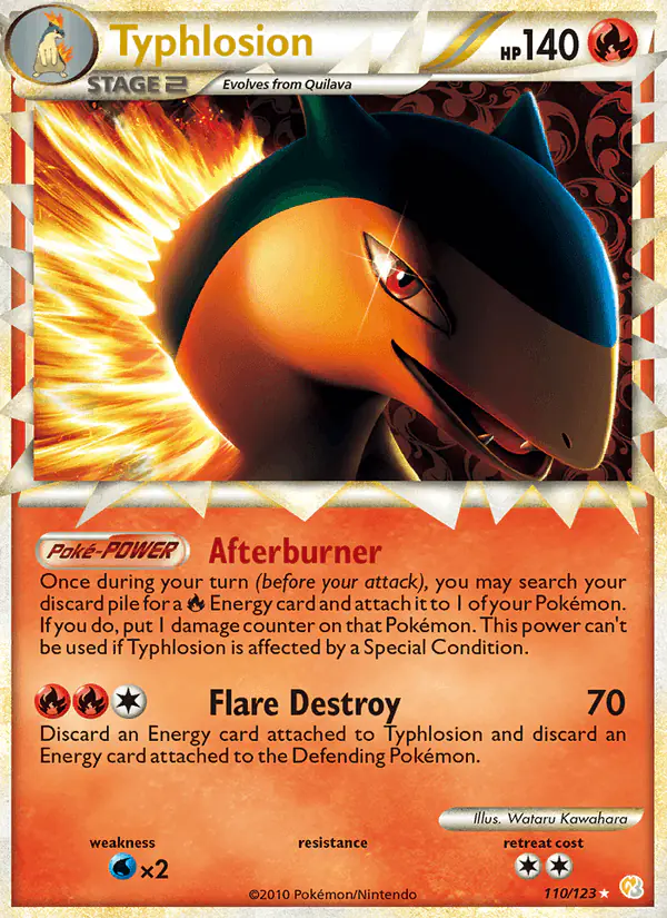 Carta Typhlosion 110/123 de HeartGold SoulSilver