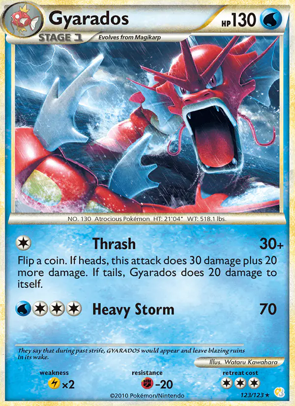 Carta Gyarados 123/123 de HeartGold SoulSilver