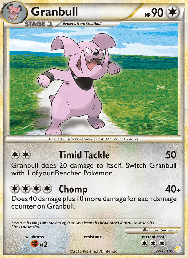 Carta Granbull 22/123 de HeartGold SoulSilver