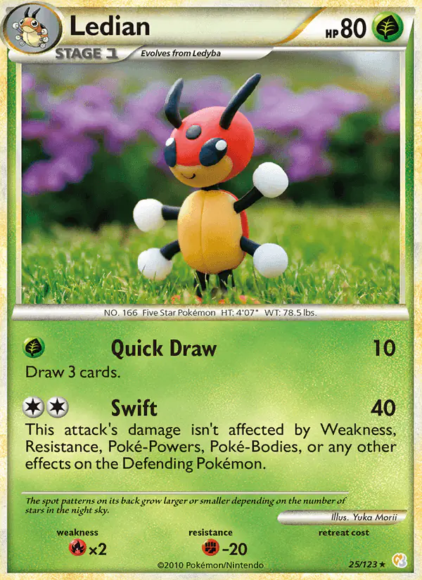 Carta Ledian 25/123 de HeartGold SoulSilver