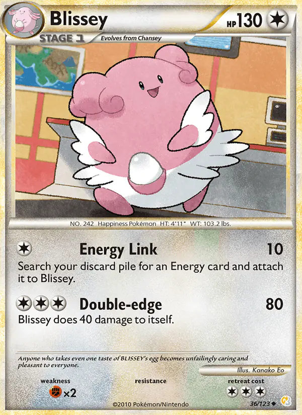 Carta Blissey 36/123 de HeartGold SoulSilver