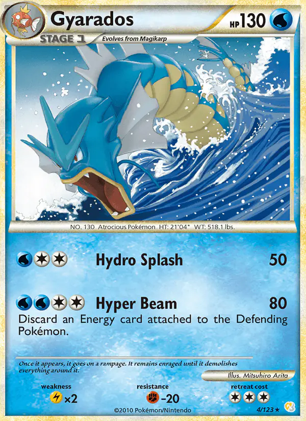 Carta Gyarados 4/123 de HeartGold SoulSilver