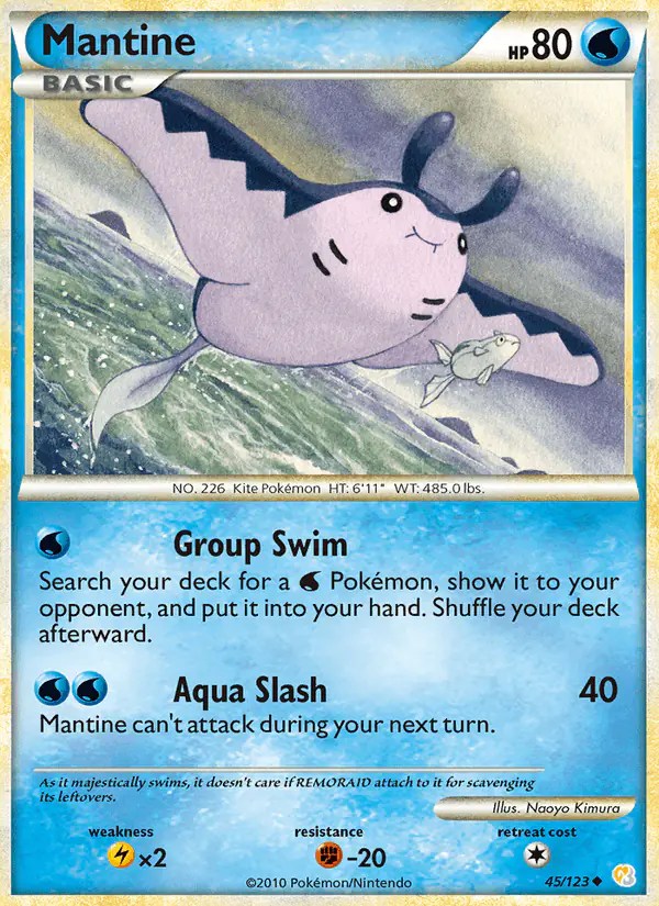 Carta Mantine 45/123 de HeartGold SoulSilver