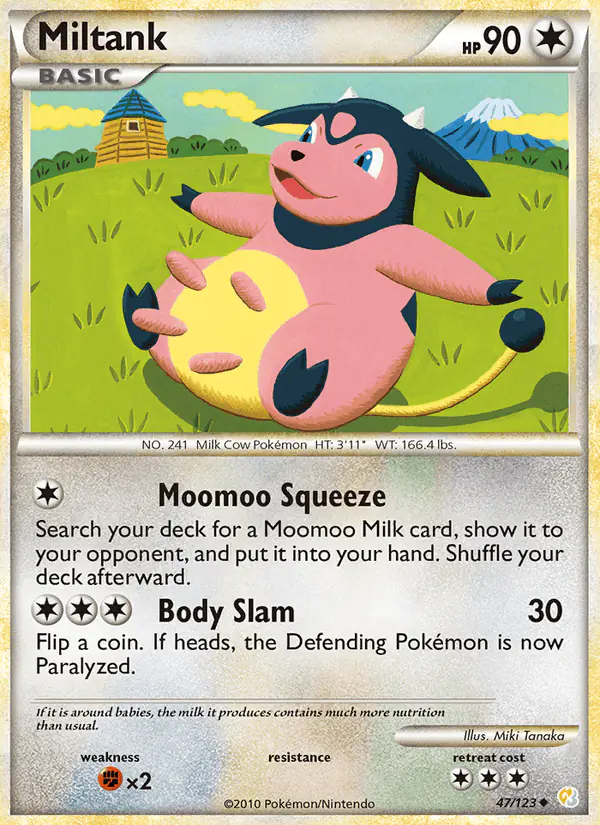 Carta Miltank 47/123 de HeartGold SoulSilver
