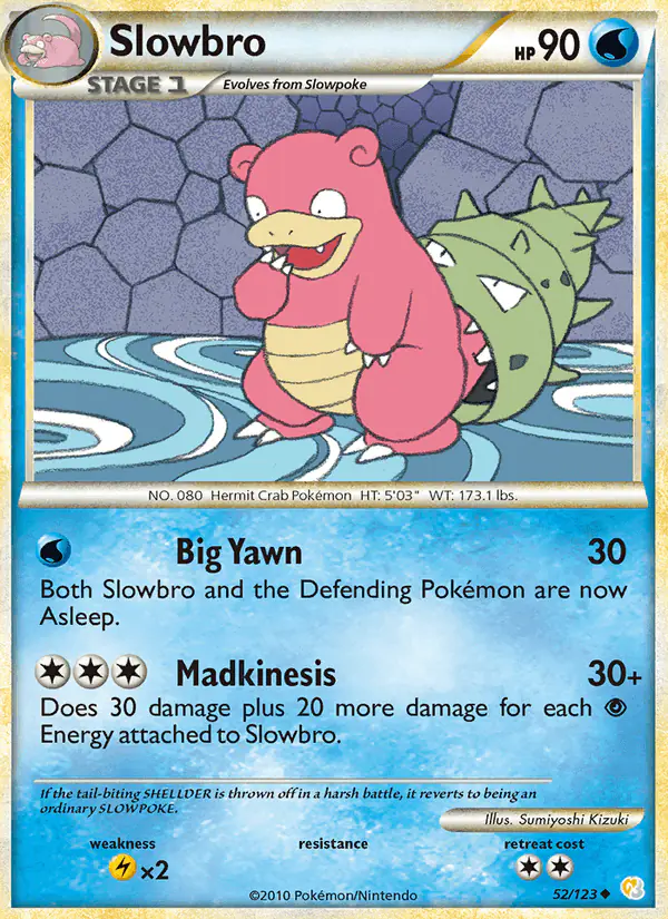 Carta Slowbro 52/123 de HeartGold SoulSilver