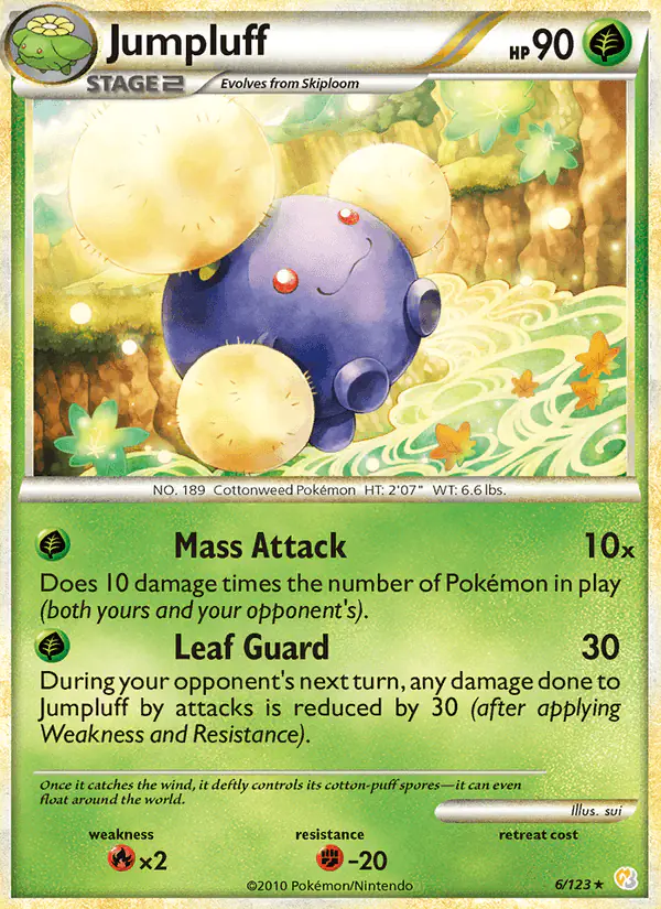 Carta Jumpluff 6/123 de HeartGold SoulSilver