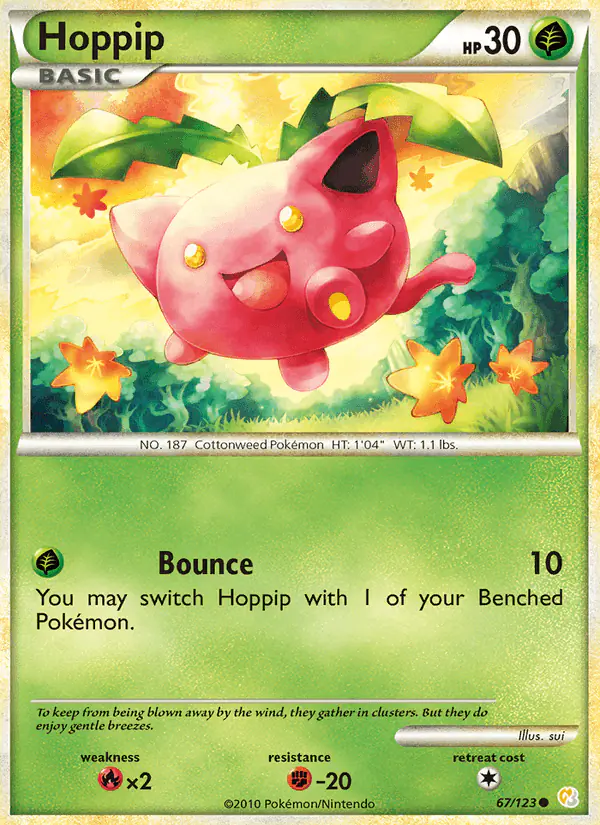 Carta Hoppip 67/123 de HeartGold SoulSilver
