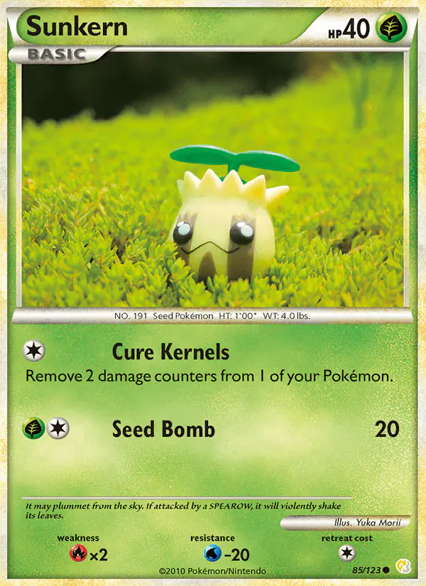 Carta Sunkern 85/123 de HeartGold SoulSilver