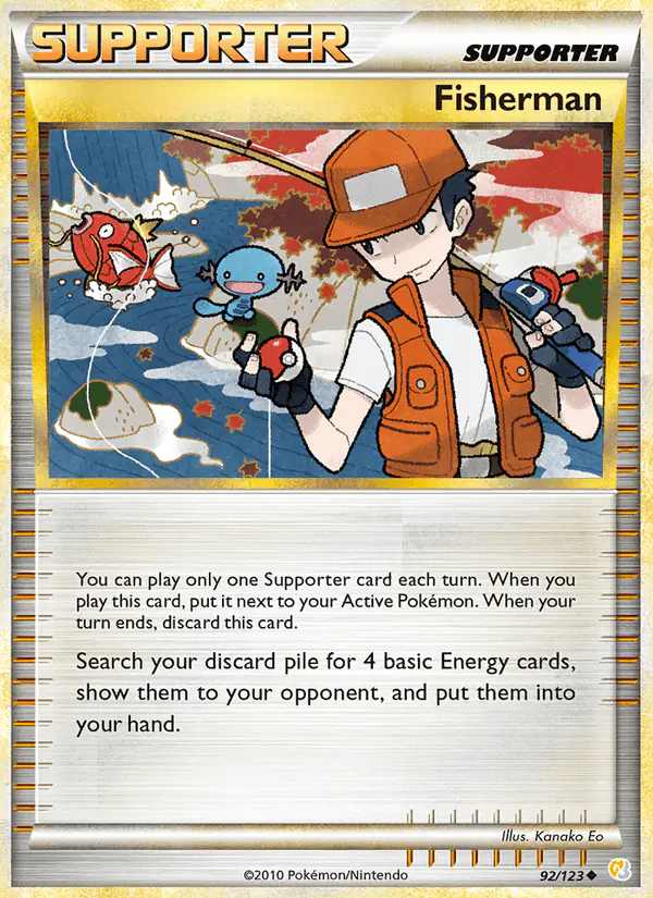 Carta Fisherman 92/123 de HeartGold SoulSilver
