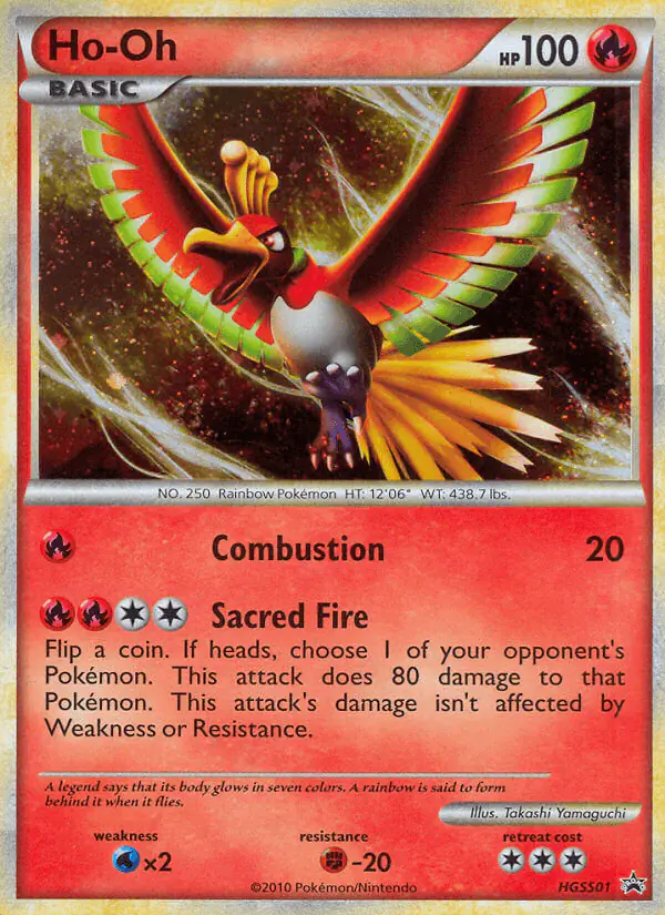 Carta Ho-Oh HGSS01 de HGSS Black Star Promos
