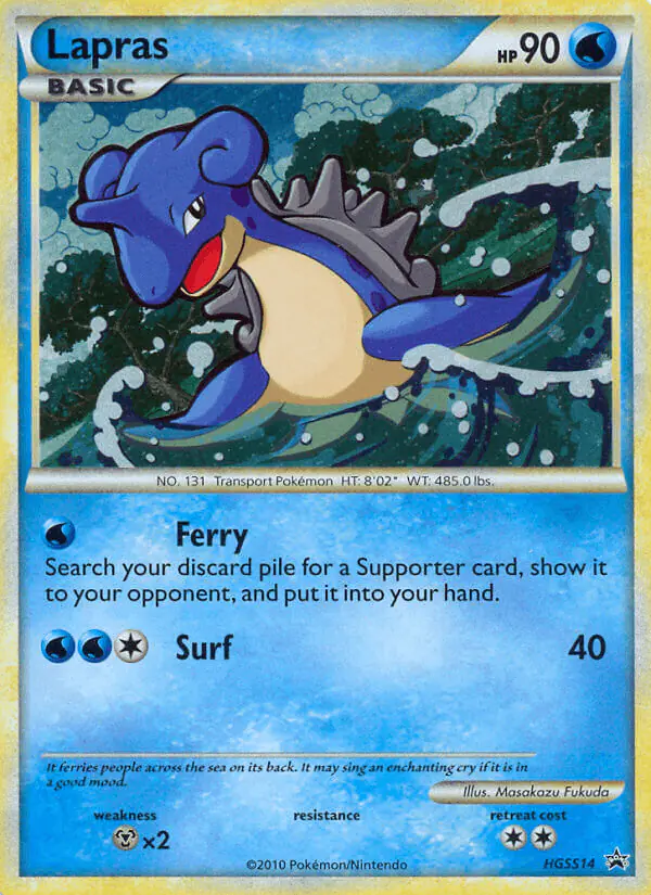 Carta Lapras HGSS14 de HGSS Black Star Promos