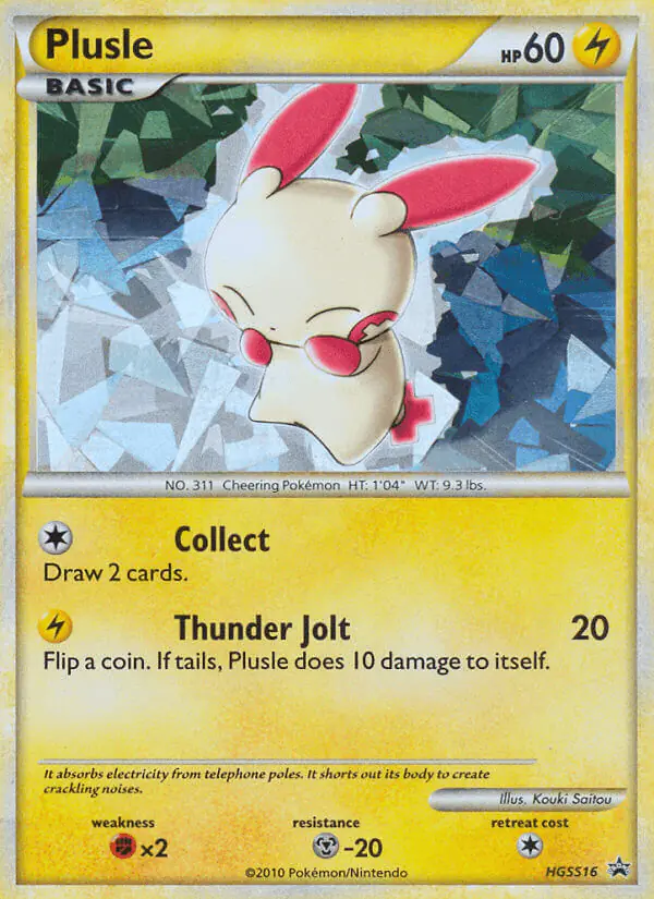 Carta Plusle HGSS16 de HGSS Black Star Promos