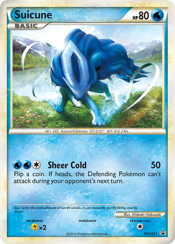 Carta Suicune HGSS21 de HGSS Black Star Promos