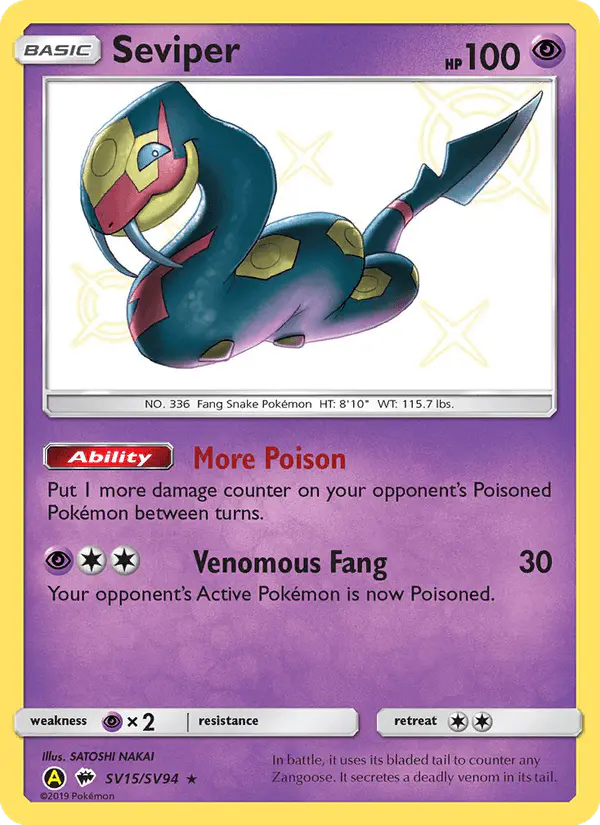 Carta Seviper SV15 de Hidden Fates Shiny Vault