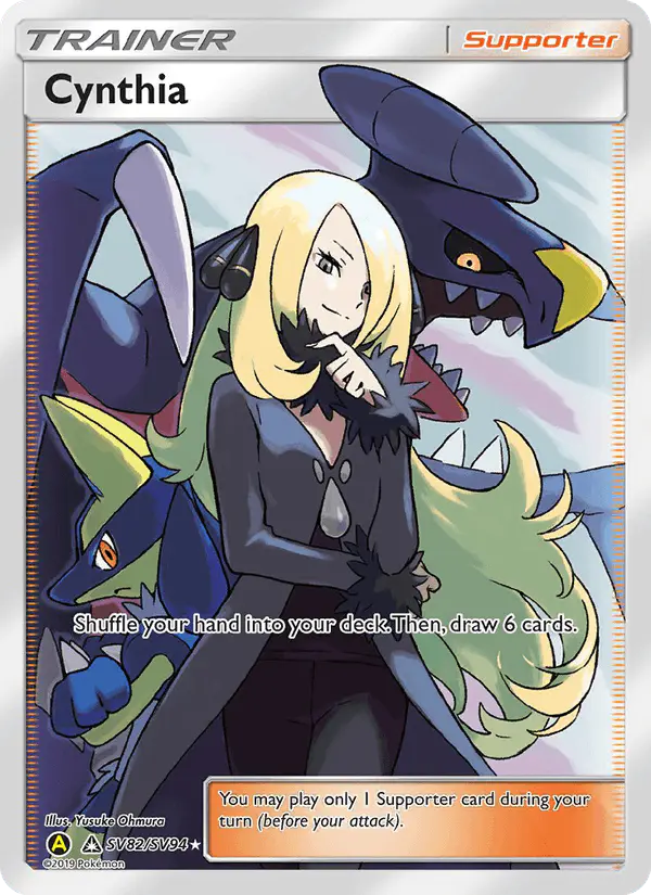 Carta Cynthia SV82 de Hidden Fates Shiny Vault
