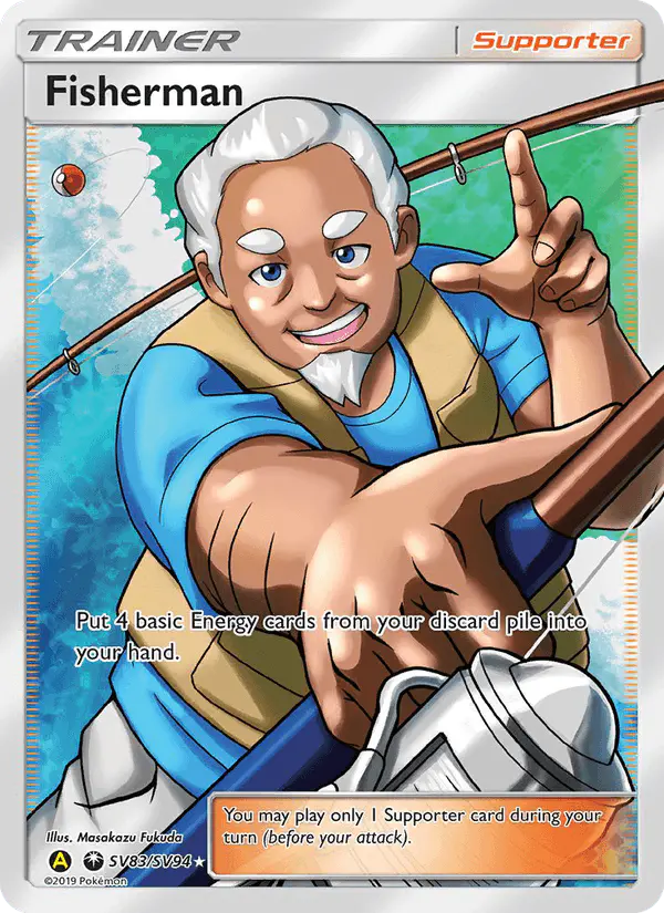 Carta Fisherman SV83 de Hidden Fates Shiny Vault