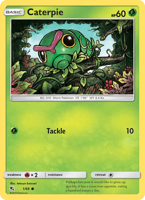 Carta Caterpie 1/68 de Hidden Fates