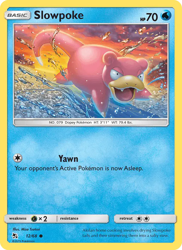 Carta Slowpoke 12/68 de Hidden Fates