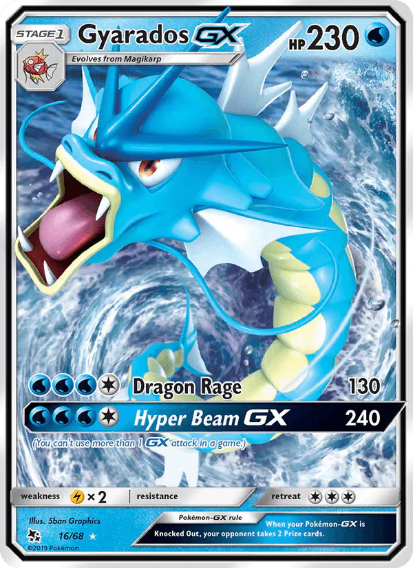 Carta Gyarados GX 16/68 de Hidden Fates