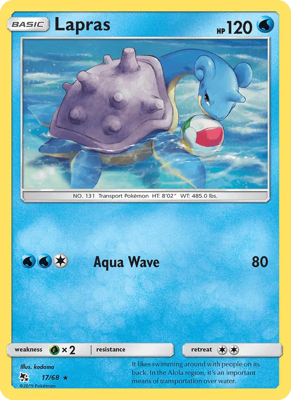 Carta Lapras 17/68 de Hidden Fates